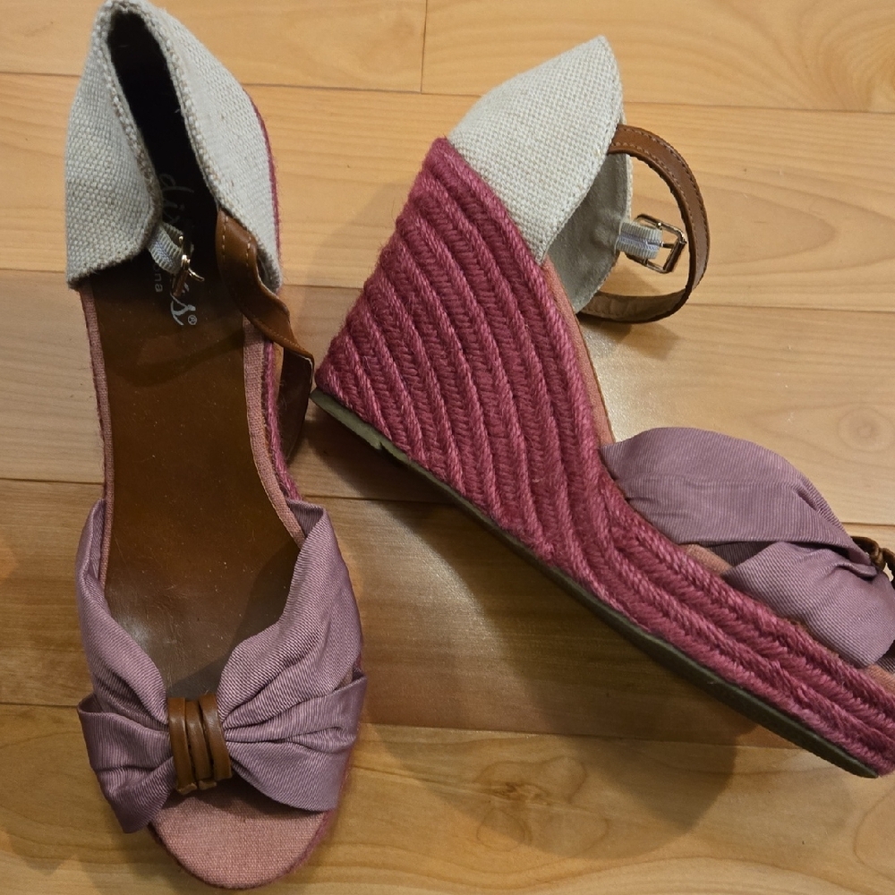 Pink Wedge Sandals
